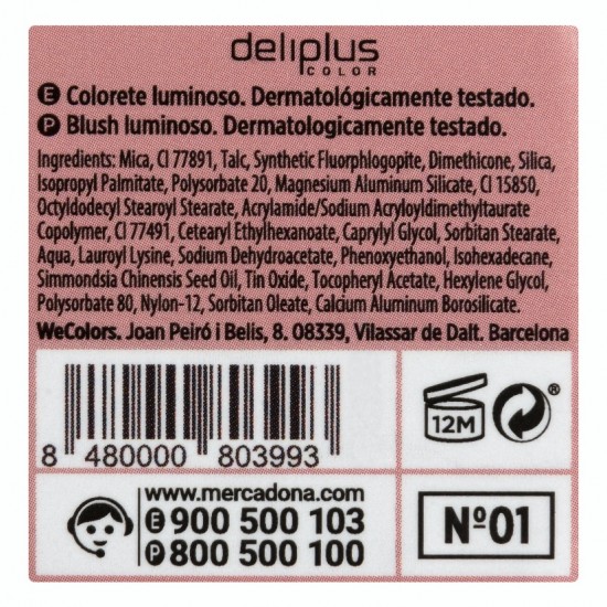  Vaigu sārtums Blush Luminoso 01 pink 
