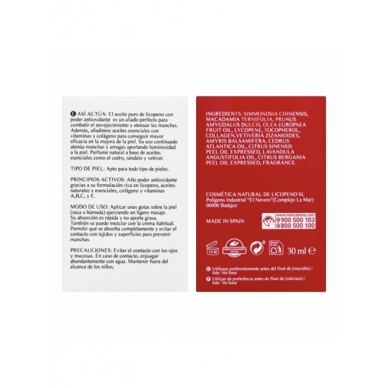 Eļļa sejai Lycopene Antiox Oil Day & Night