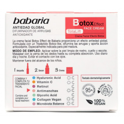Babaria Botox Effect sejas krēms